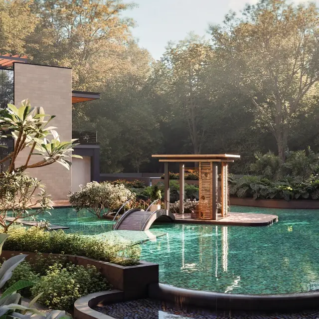 Lap and leisure pool at SOBHA Aurum