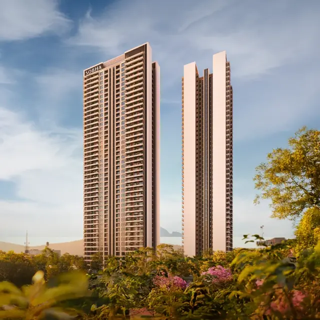 SOBHA Crescent twin-tower elevation, daytime view