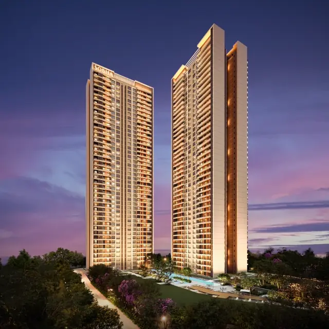 SOBHA Crescent tower elevation at dusk, Sector 63A Gurgaon