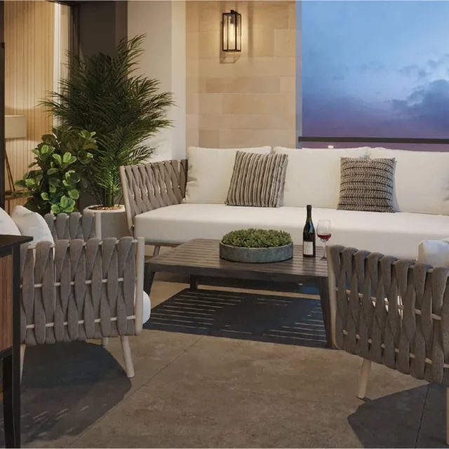 Deck of a Limited Edition Home at SOBHA International City, evening view